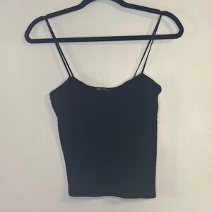 Zara Size Medium Black Spaghetti Strap Top